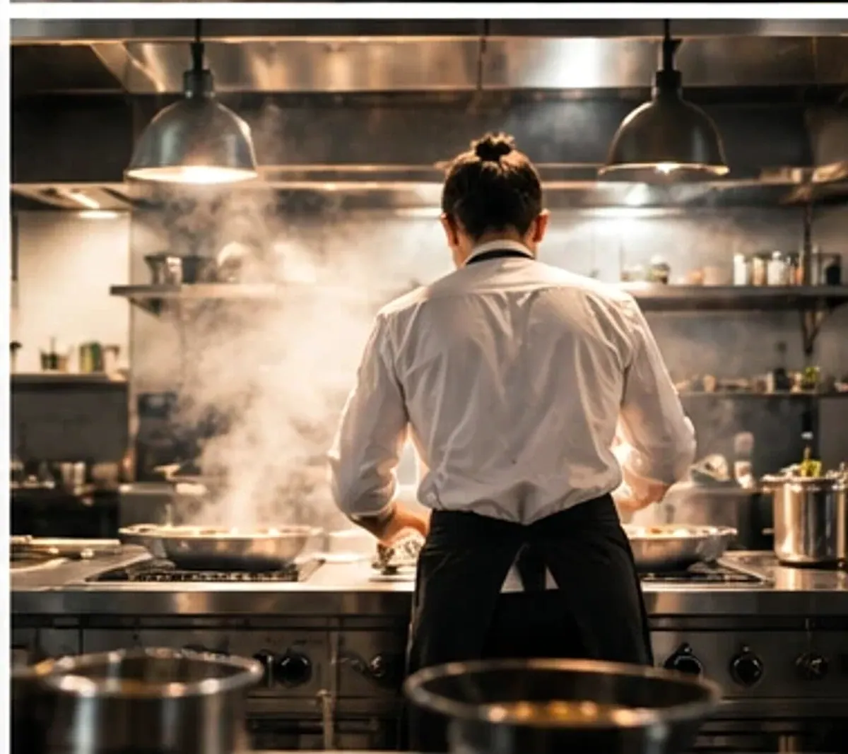 Cocina de restaurante durante el servicio